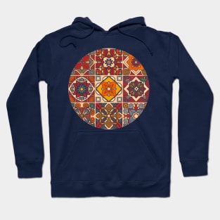 Boho style circle design with moroccan tile pattern Hoodie